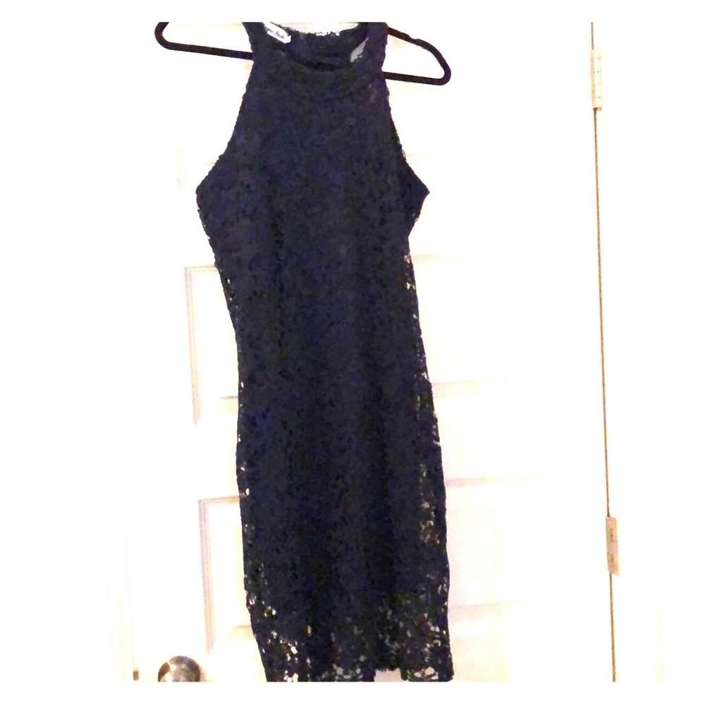 Crochet overlay dress